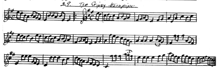 Donnellan MS - 29 The Gipsy Hornpipe